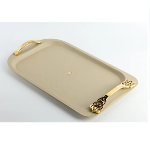 Elegant Design Dinner <b>Table</b> Decoration Serving Metal Tray Multi Functional Decorative Dry Fruits Chocolate Metal Tray - Product Image 6