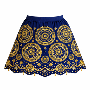 Premium Quality Female Floral Pattern Embroidered <b>Knee</b>-Length Empire Waist Customized Colors Summer Casual - Product Image 1