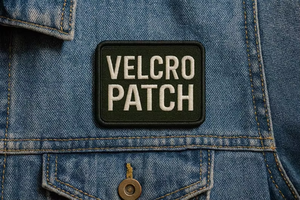 Patch en velcro rectangulaire brodé en feutre non tissé à coudre, double face - Product Image 4