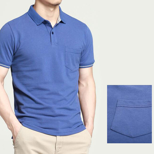 เสื้อโปโลทรงสลิมฟิตลำลองสำหรับผู้ชาย – ดีไซน์ปกและกระเป๋าแบบตัดกัน เสื้อแฟชั่นฤดูร้อนแขนสั้นระบายอากาศได้ดี - Product Image 6