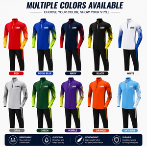 Conjunto Deportivo Personalizado de Talla Grande, Antibacteriano, Fabricante OEM ODM, Traje de Entrenamiento con Cierre de Cremallera, Pantalones Jogger de Secado Rápido - Product Image 2