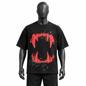 เสื้อยืดกราฟิกโอเวอร์ไซส์สั่งทำพิเศษ ผ้าคอตตอนหนานุ่ม สไตล์สตรีทแวร์ ขายส่งแบบ OEM - Product Image 1