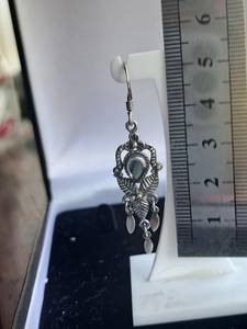 Pendientes Vintage de Plata de Ley con Concha de Abulón, Joyería Artesanal con Piedras Preciosas, Diseño Elegante para Mujer, Venta al Por Mayor para Exportación - Product Image 4