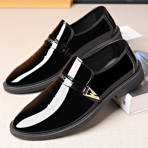 Business Men's Leather Shoes Pointed Toe Slip-On Design Formal Fashion Comfortable Male Dress Shoes Comfortable Leather Footwear - Product Image 2