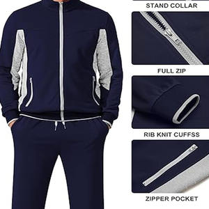 Survêtements pour hommes, ensembles 2 pièces, sweats à capuche pour hommes, survêtements à manches longues, survêtements de sport à fermeture éclair intégrale, téléchargés par Dress Sports - Product Image 4