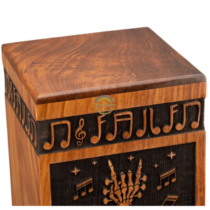 Urne funéraire artisanale en forme de guitare pour musicien et urne funéraire en bois naturel pour cendres, boîte artistique commémorative par AYAANS - Product Image 6