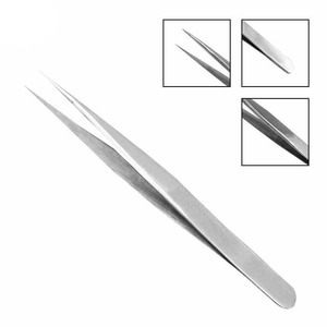 Pince à épiler en acier inoxydable pour sourcils, peigne pour extensions de cils, outils de maquillage pour sourcils, marron, pour la beauté - Product Image 2