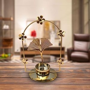 Support de bougie décoratif en laiton fait main sur mesure pour table de restaurant d'hôtel, centre de table de mariage, porte-encens - Product Image 5