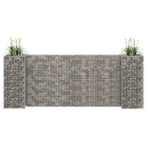 กระถาง Gabion รูปตัว H 102.4 "x 15.7" x 39.4 "ลวดเหล็กสำหรับสวน - Product Image 1