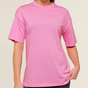 Camiseta informal de manga corta para mujer, cuello redondo, corte regular, tejido de punto, transpirable, de secado rápido, para uso diario, ajuste relajado, transpirable - Product Image 1