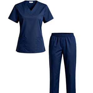 Uniforme médical de qualité supérieure en gros, col en V, tenue de travail pour infirmières, ensemble de blouses médicales à manches courtes pour l'été, blouses d'hôpital - Product Image 1
