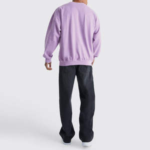 Sudadera Deportiva Personalizada para Hombre, Lavado Ácido, Cuello Redondo, para Correr en Invierno, Otoño, con Bordado, Teñido Liso - Product Image 3