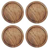 Ensemble de sous-verres en bois, forme irrégulière, design nordique, résistants à la chaleur, artisanat en bois
