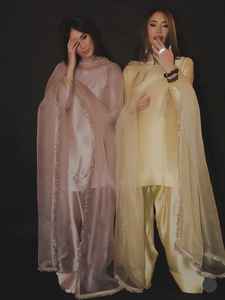 Trajes Farshi Shalwar Kameez indios y pakistaníes en tela de seda, ropa formal, vestidos casuales lisos para mujer, alta calidad - Product Image 5