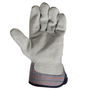 Guantes de trabajo de cuero vacuno OEM, guantes de seguridad de dedo completo, resistentes al fuego, para mecánicos, para adultos - Product Image 4