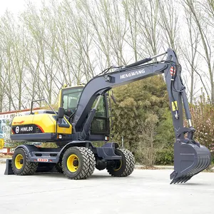 Di alta qualità Hengwang HW80L 50KW 8 ton ruota escavatore con grappolo prezzo per la vendita a dubai