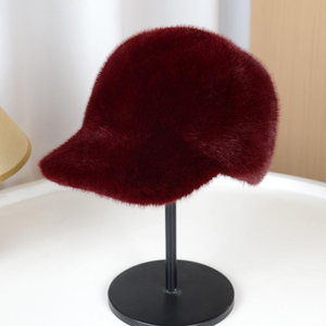 Winter Solid Color Fluffy Faux Fur Baseball <b>Hat</b> Custom Design Thickened Warm Snapback <b>Hats</b> <b>White</b> Faux Fur Baseball Cap - Product Image 3