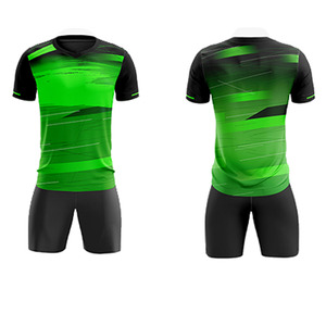 ชุดฟุตบอลสีน้ำเงินดำแบบ sublimated พร้อมกางเกงขาสั้น ชุดทีมฟุตบอลขายส่ง - Product Image 2