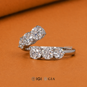 1.50TW Round Cut Lab Grown Engagement Ring,Diamond <b>Wrap</b> Ring,Bypass <b>Wedding</b> Ring,Unique Diamond Ring <b>For</b> Women,Anniversary Ring - Product Image 2