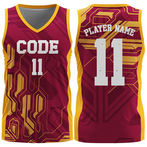 Nouvelle Version Maillots de Basketball Unisexe Personnalisables Couleur Personnalisée Tenue d'Entraînement Anti-Bactérienne Sans Manches Impression Lumineuse 100% - Product Image 3