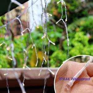 96 LED Icicle <b>Curtain</b> <b>Lights</b> 8 Mode Remote Control <b>Christmas</b> Party Decorative Lighting - Product Image 3