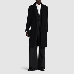 เสื้อโค้ทผู้ชายใยไผ่ เสื้อโค้ทขนสัตว์ผู้ชายสำหรับฤดูหนาว คอตั้งทรงเข้ารูป อุ่นสบาย เสื้อโค้ทขนสัตว์ยาวคุณภาพสูง - Product Image 3