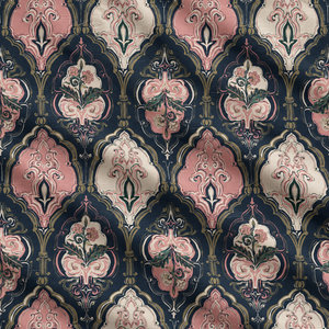 Tela Floral de Algodón Flexible y Transpirable de 100GSM con Estampado de Flores Vintage para Prendas de Niñas y Niños, Decoración del Hogar - Product Image 5