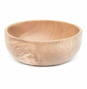Ensemble de 4 bols en bois d'acacia naturel, vaisselle minimaliste écologique jetable pour les fêtes - Product Image 2