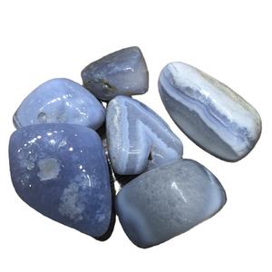 Pierre roulée en agate bleue dentelle de qualité supérieure, vente en gros, pour décoration, sphère de cristal, bijoux en pierres précieuses naturelles - Product Image 3