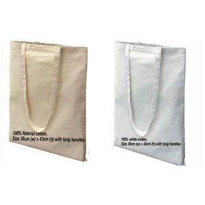 100% Cotton Customizable Shopping <b>Bag</b> with <b>Long</b> Handles Durable Eco-Friendly Reusable Shoulder Carry Tote <b>Bag</b> Multiple Geometric - Product Image 3