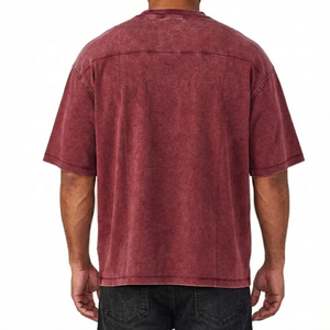 Camiseta de Hombre con Lavado Ácido, 100% Algodón, Diseño Nuevo, Corte Casual y Regular, Color Sólido, Teñido Liso, Hecha en Pakistán - Product Image 5
