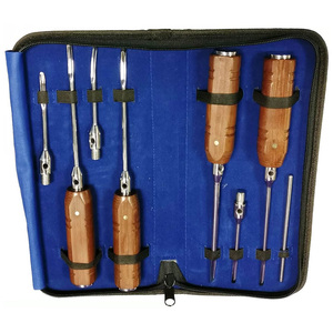 Juego de Elevadores Dentales Intercambiables para Cirugía, 8 Piezas, Rectos, Curvos, Cóncavos, de Acero Inoxidable, Manuales, con Certificación CE, Ergonómicos - Product Image 1