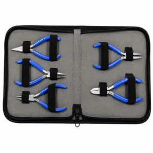 Jewelry <b>Pliers</b> <b>Set</b> 5Pcs Blue Handle Stainless Steel For DIY Jewelry Making Tools Equipment - Product Image 6