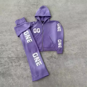 Logo brodé personnalisé pour survêtements homme, streetwear unisexe, tissu polaire lourd de haute qualité pour sweats. - Product Image 5