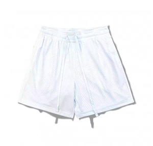 Shorts en toile blanche pour hommes et femmes, taille élastique, respirant, style vintage, décontracté, sport, séchage rapide, anti-UV, léger, couleur unie - Product Image 6