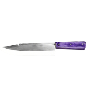 Purple Handle Stainless Steel Butcher <b>Knife</b> Heavy Duty Meat Cutting Chef <b>Slicing</b> <b>Knife</b> Professional Kitchen Tool with Riveted - Product Image 3