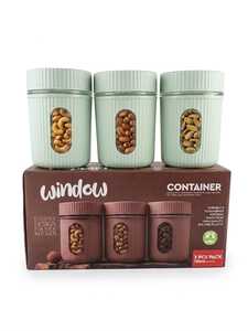 Juego de 6 tarros de especias para cocina con ventana de vidrio, recipientes de almacenamiento de alimentos para encimera y despensa - Product Image 4