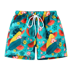 Short de bain pour homme en toile 100 % coton, motif palmier et noix de coco imprimé sur toute la surface, style sportif, idéal pour l'été et la plage – Nouvelle collection très prisée - Product Image 4