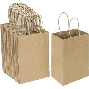 Bolsas de Papel Kraft Marrón con Asas y Logotipo Personalizado al por Mayor, Bolsas de Compras para Comercio Minorista, Regalos y Detalles - Product Image 1