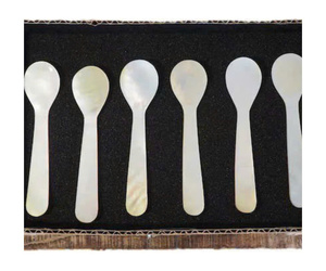 Customized White Mother of Pearl Spoon Natural Shell Caviar Spoon Fine Dining Dessert Seashell Spoon Direct Factory Supply - Product Image 5
