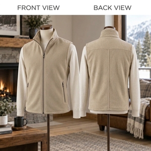 Gilet en polaire avec tissu doux et chaud, coupe confortable, design léger, coutures durables et isolation confortable, idéal pour l'extérieur - Product Image 6