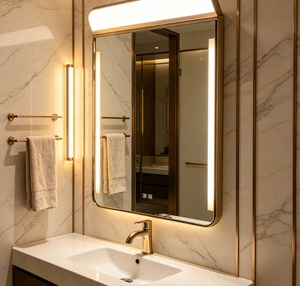 Modern LED Bathroom <b>Mirror</b> Wall Mounted <b>Vanity</b> <b>Mirror</b> Lighted <b>Makeup</b> <b>Mirror</b> for Washroom Hotel Apartment - Product Image 4