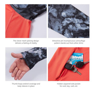 Camisetas de Pesca de Manga Larga con Protección Solar UPF 50+, 100% Poliéster, Anti-UV, de Secado Rápido, Transpirables, Tallas Grandes, Diseño Personalizado - Product Image 5