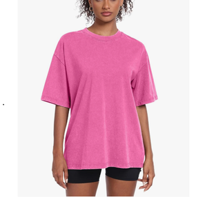 T-shirt femme délavé à l'acide, logo personnalisé, respirant, manches courtes, coupe oversize, vintage, durable - Product Image 4