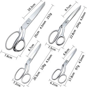 Professional All Stainless Steel High-quality Tailor <b>Scissors</b> <b>Sewing</b> Shears for Fabric Cutting Tailoring Tools - Product Image 6