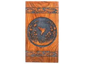 Personalized Rosewood Hummingbird Urn Floral Pet Human Ashes <b>Keepsake</b> FOR HUMan ashes medium size 9x5.5 inches urn <b>box</b> - Product Image 1