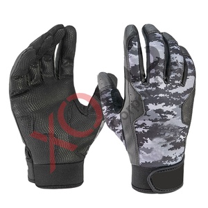 Camouflage Sublimation Top Hand Professional Baseball Ambidextrous Leather Batting Gloves with Customizable Design - Product Image 1