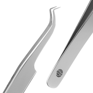 Pince à épiler pour cils Stahlmann Pro, professionnelle, de haute qualité, avec logo personnalisé, en acier inoxydable, lisse, dentelée, fine, durable, prise en main parfaite - Product Image 3
