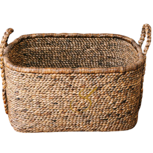 <b>Extra</b> <b>Large</b> <b>Laundry</b> <b>Basket</b> – Square Boho Hamper – Woven Decorative <b>Basket</b> – Storage <b>Basket</b> Made of Natural Water Hyacinth - Product Image 4