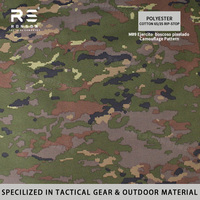 Tela Impermeable Ripstop con Camuflaje Boscoso Pixelado M09 Ejército España, 65% Poliéster, 35% Algodón, para Uniformes y Prendas Tácticas